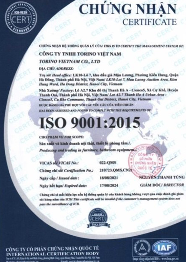 CHỨNG NHẬN ISO